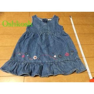 オシュコシュ(OshKosh)のOshkosh★デニム ワンピース 100 花  665(ワンピース)