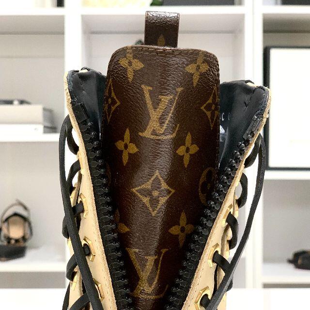 LOUIS VUITTON - 3166 ヴィトン モノグラム レザー スエード レース