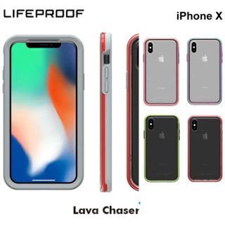 アイフォーン(iPhone)の灰 赤 LIFEPROOF - SLAM Series for iPhone X(iPhoneケース)