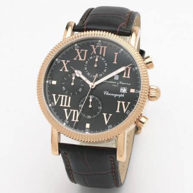 サルバトーレ・マーラ・クロノグラフ腕時計 SM19109-PGBK1