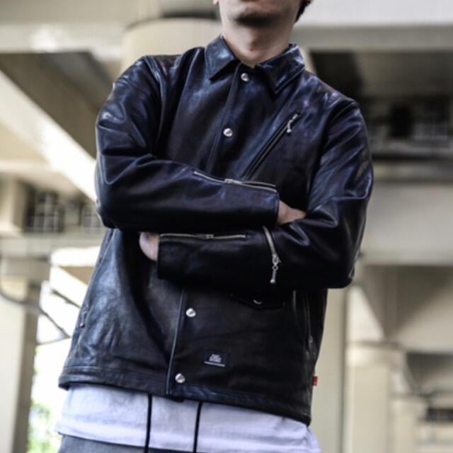 RISEY レザー ライダース コーチ ジャケット Upper field on RISEY レザー ライダース コーチ ジャケット Upper field on
