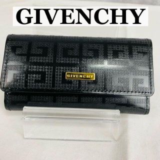 ジバンシィ(GIVENCHY)の【極美品】ジバンシー 4連キーケース 黒 総柄 レザー ロゴ(キーケース)