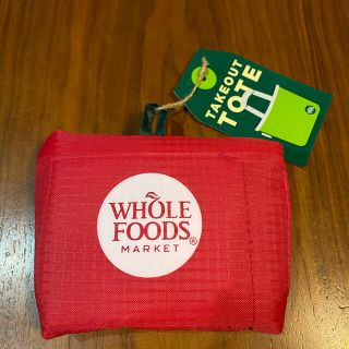 新品未使用　Whole Foods Market エコバッグ　レッド(エコバッグ)