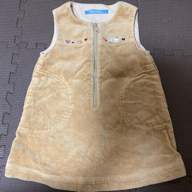 familiar(ファミリア)のコーディロイジャンバースカート80 キッズ/ベビー/マタニティのベビー服(~85cm)(ワンピース)の商品写真