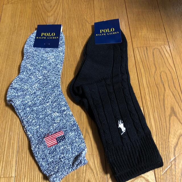 POLO RALPH LAUREN(ポロラルフローレン)の新品　ラルフローレンのソックス2点 レディースのレッグウェア(ソックス)の商品写真