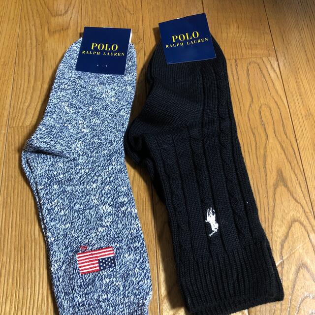 POLO RALPH LAUREN(ポロラルフローレン)の新品　ラルフローレンのソックス2点 レディースのレッグウェア(ソックス)の商品写真