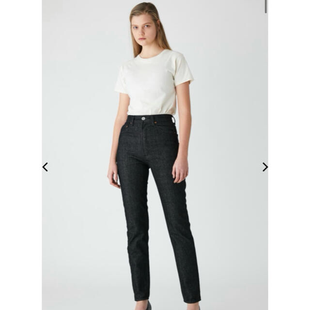 再入荷】 moussy - MOUSSY/PLAIN JEANS BLK STRAIGHT SLIM デニム