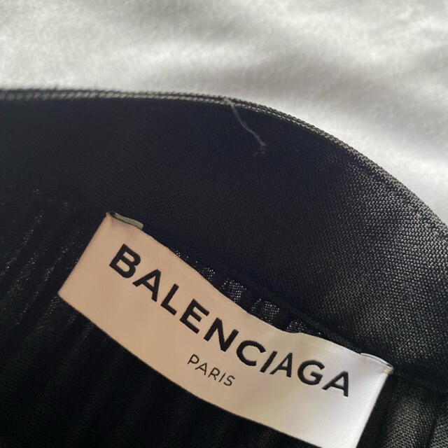 Balenciaga(バレンシアガ)のバレンシアガ　BALENCIAGA 黒プリーツスカートシャネルグッチバレンチノ レディースのスカート(ひざ丈スカート)の商品写真