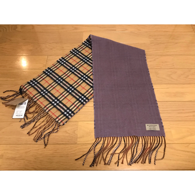 BURBERRY バーバリー カシミア100％ 大判マフラー タグ付き未使用品-