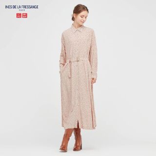 ユニクロ(UNIQLO)のユニクロ イネス 花柄ワンピース(ロングワンピース/マキシワンピース)