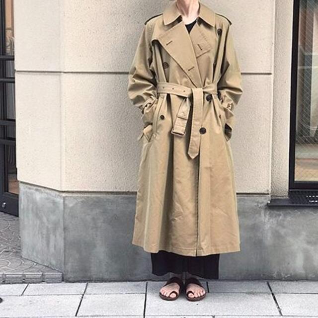 売り切れ必至! FINX Auralee - ARROWS UNITED CHAMBRAY COAT TRENCH