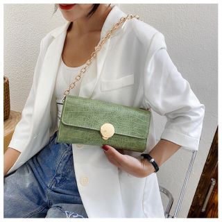 ザラ(ZARA)のクロコショルダーバック/GRN(ショルダーバッグ)