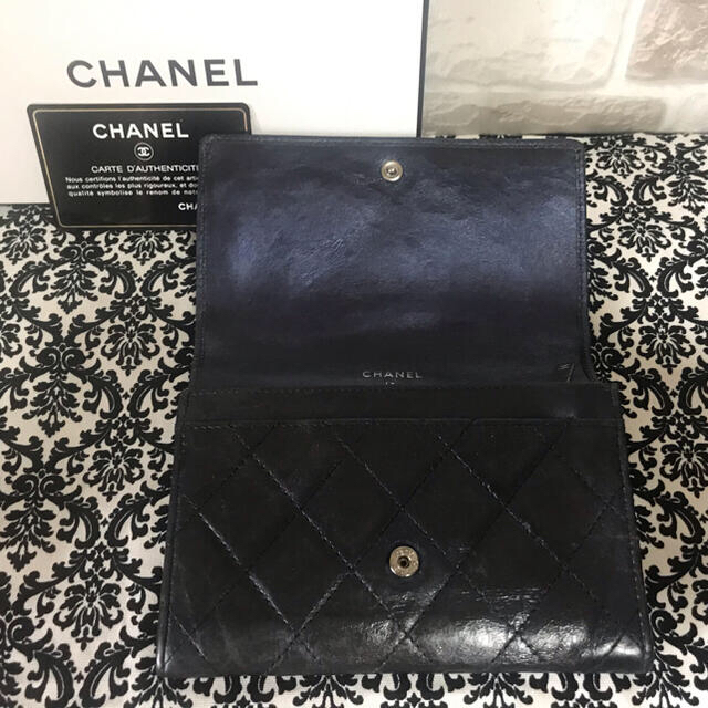 CHANEL(シャネル)の専用ひさぼさま　美品　正規品　シャネル 財布 カンボンライン　 レディースのファッション小物(財布)の商品写真