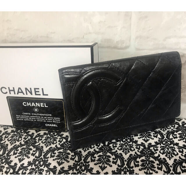 CHANEL(シャネル)の専用ひさぼさま　美品　正規品　シャネル 財布 カンボンライン　 レディースのファッション小物(財布)の商品写真