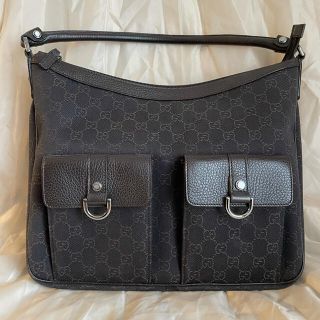 グッチ(Gucci)の【GUCCI】GGキャンバス　GG柄　ハンドバッグ　トートバッグ　ブラウン(ハンドバッグ)