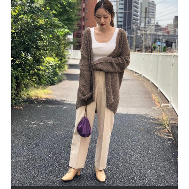 TODAYFUL(トゥデイフル)のトゥデイフル   ブークレニットカーディガン　モカ定価30250円　2019AW レディースのトップス(カーディガン)の商品写真