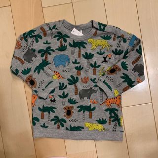 エイチアンドエム(H&M)の新品　H&M トレーナー　動物柄　グレー　85(トレーナー)