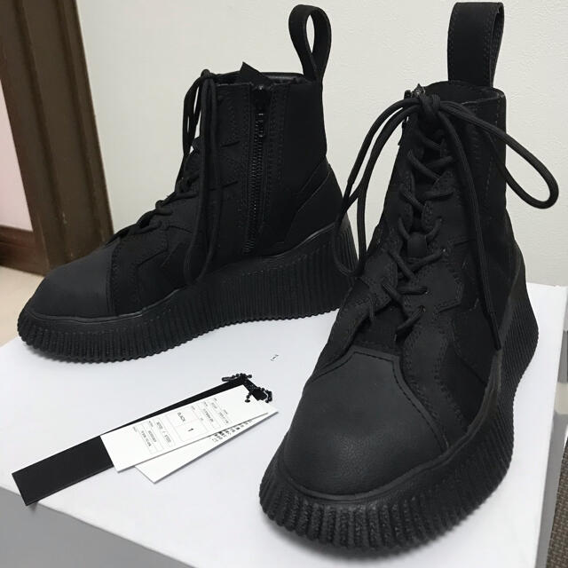 新品未使用 JULIUS パッデット レースアップ ブーツ BK サイズ1