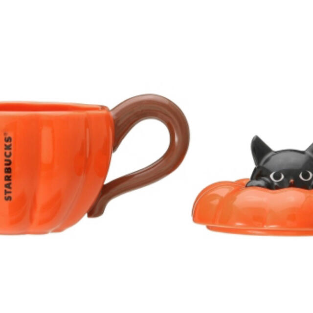 Starbucks Coffee(スターバックスコーヒー)の【今週限定値下げ】スタバハロウィン 2021 リッド付マグ パンプキン キャット インテリア/住まい/日用品のキッチン/食器(グラス/カップ)の商品写真