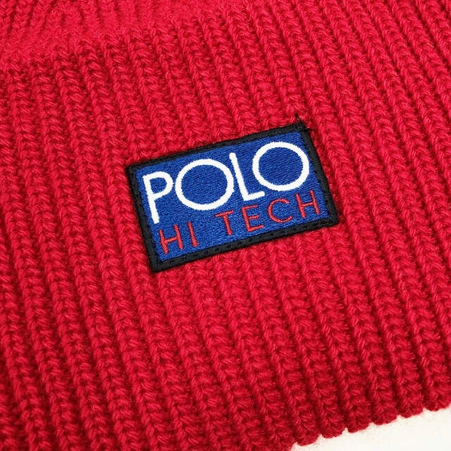 POLO RALPH LAUREN(ポロラルフローレン)の貴重新品未使用送料込み POLOHITECH ポロハイテックビーニー RED メンズの帽子(ニット帽/ビーニー)の商品写真