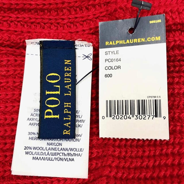 POLO RALPH LAUREN(ポロラルフローレン)の貴重新品未使用送料込み POLOHITECH ポロハイテックビーニー RED メンズの帽子(ニット帽/ビーニー)の商品写真