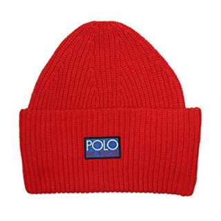 ポロラルフローレン(POLO RALPH LAUREN)の貴重新品未使用送料込み POLOHITECH ポロハイテックビーニー RED(ニット帽/ビーニー)