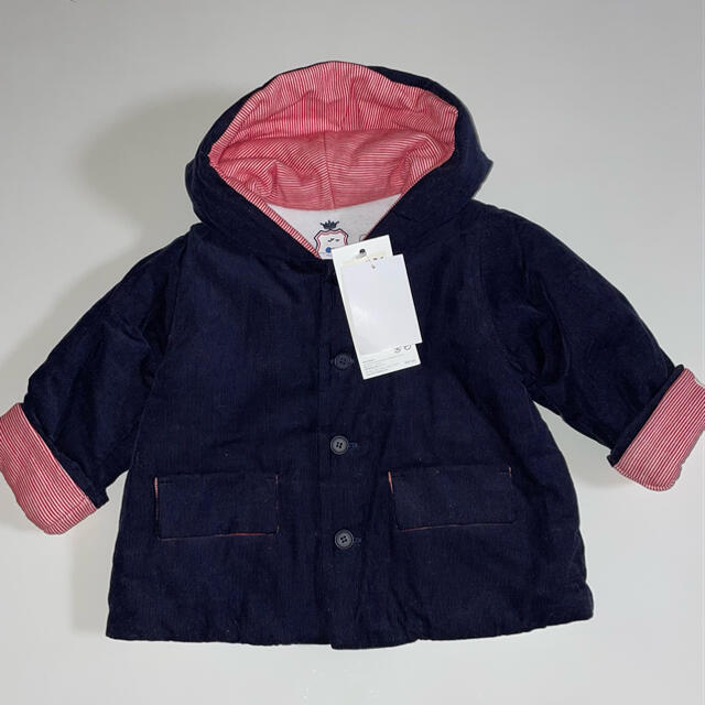 PETIT BATEAU(プチバトー)の新品　タグ付き　プチバトー  とんがり帽子　中綿入りアウター キッズ/ベビー/マタニティのベビー服(~85cm)(ジャケット/コート)の商品写真