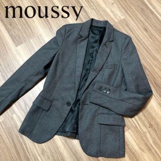 マウジー(moussy)の【美品！チェック！一つ釦！】moussyテーラードジャケット！(テーラードジャケット)