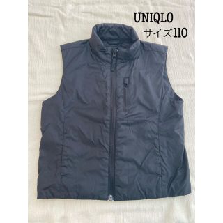 ユニクロ(UNIQLO)のUNIQLO ユニクロ　キッズ　ベスト　ブラック　黒色　110(ジャケット/上着)