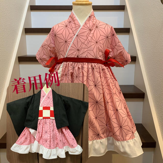 和風ワンピース キッズ/ベビー/マタニティのキッズ服女の子用(90cm~)(ワンピース)の商品写真