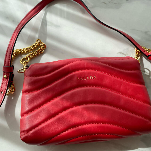 【高級❣️極美品】ESCADA エスカーダ      ショルダーバッグブルーグレー