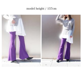 マウジー(moussy)のgallery ベルボトムニットパンツ(カジュアルパンツ)