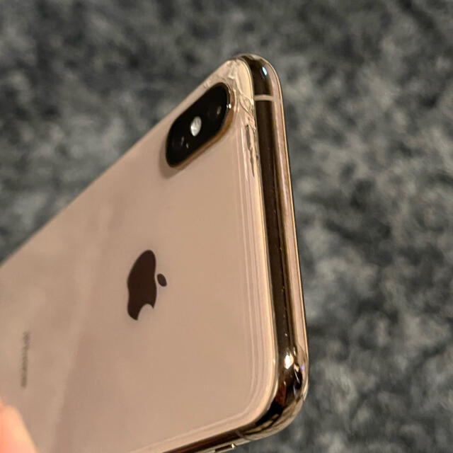 iPhone XS gold 256GB SIMフリー 画面・背面割れあり