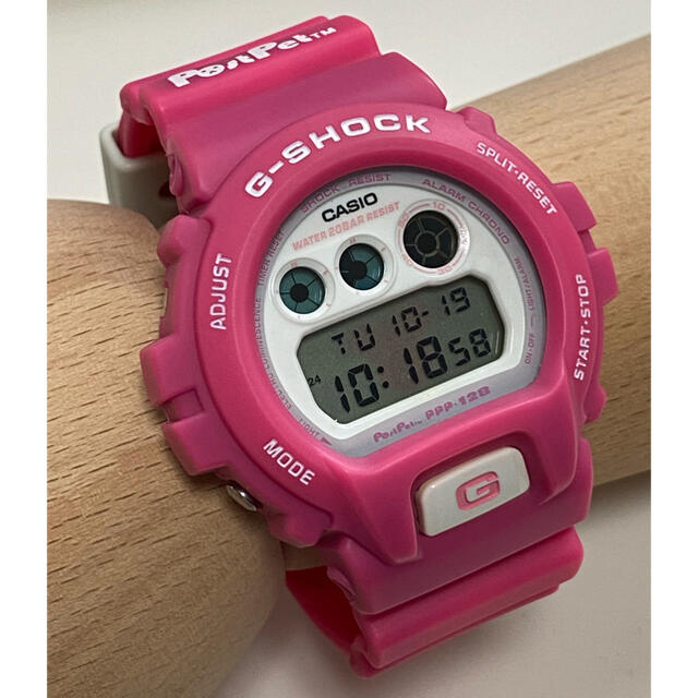 G-SHOCK(ジーショック)のコラボ/G-SHOCK/ポストペット/時計/モモ/限定/DW-6900/ピンク メンズの時計(腕時計(デジタル))の商品写真