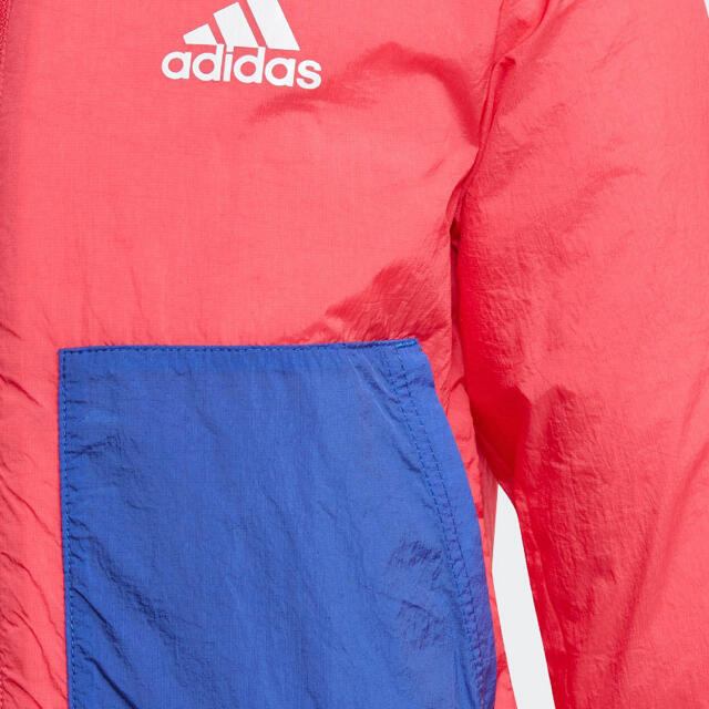 adidas(アディダス)のリバーシブル ボアジャケット adidas 女の子 130センチ ピンク キッズ/ベビー/マタニティのキッズ服女の子用(90cm~)(ジャケット/上着)の商品写真
