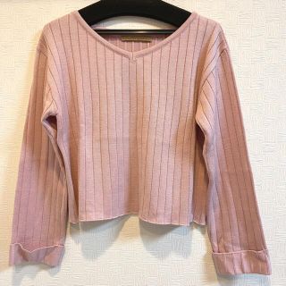 ローズバッド(ROSE BUD)の【値下げ】ローズバッド 春ニット トップス くすみピンク ニット(ニット/セーター)