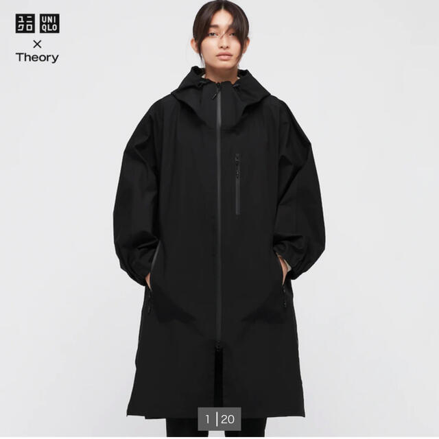 UNIQLO(ユニクロ)のUNIQLO×theoryフロックテックコートM レディースのジャケット/アウター(ロングコート)の商品写真