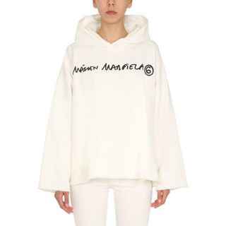 新品 タグ付 メゾン マルジェラ MM6 ロゴ デニム パーカー M-XL