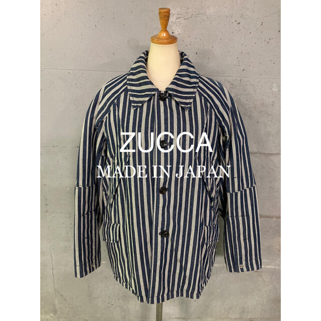 ZUCCA インディゴストライプジャケット!日本製! | フリマアプリ ラクマ 日本製 ZUCCa ズッカ サイズM コットンジャケット メンズ