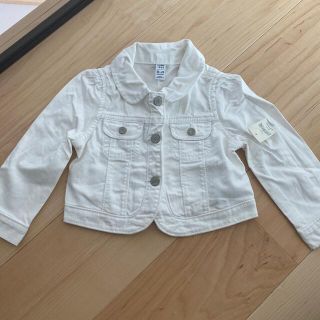 ベビーギャップ(babyGAP)のBaby Gap 90センチ ジージャン 白 パフスリーブ 新品 タグ付き(ジャケット/上着)