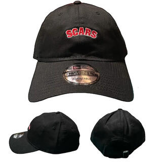 バックチャンネル(Back Channel)のSCARS CAP オフィシャルキャップ ブラック×レッド刺繍(キャップ)