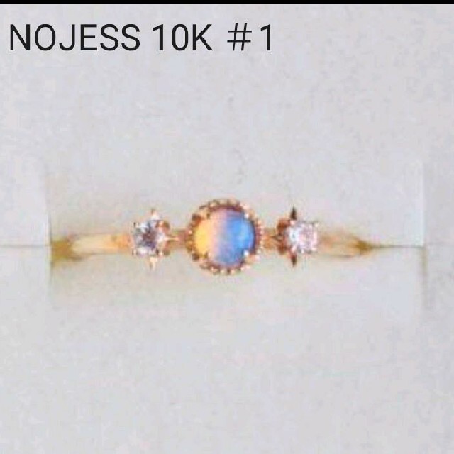 【サイズ交換ＯＫ】 NOJESS ノジェス　ピンキーリング　オパール　ホワイトトパーズ　#1　10月誕生石 - リング(指輪)