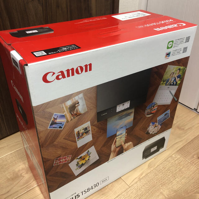 Canon(キヤノン)の【新品未開封】キヤノンインクジェットプリンター PIXUS TS8430ブラック インテリア/住まい/日用品のオフィス用品(OA機器)の商品写真