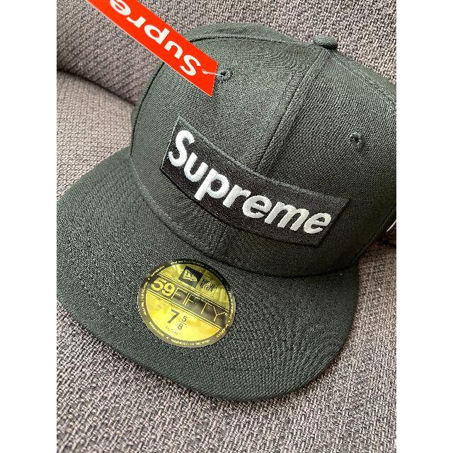 758XLカラーSupreme Box Logo New Era 黒 7 5/8 シュプリーム