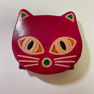 コインケース 猫 ピンク(コインケース)