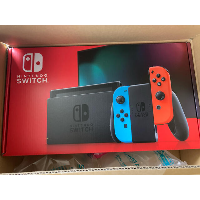 ニンテンドー スイッチ Switch (ネオン) 本体　保護フィルム付き家庭用ゲーム機本体