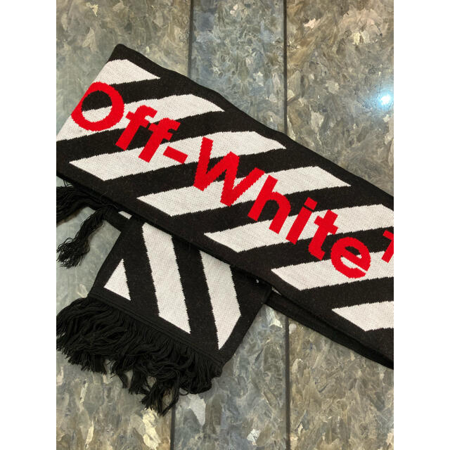 off-white オフホワイト マフラー ロゴ アクリルニット