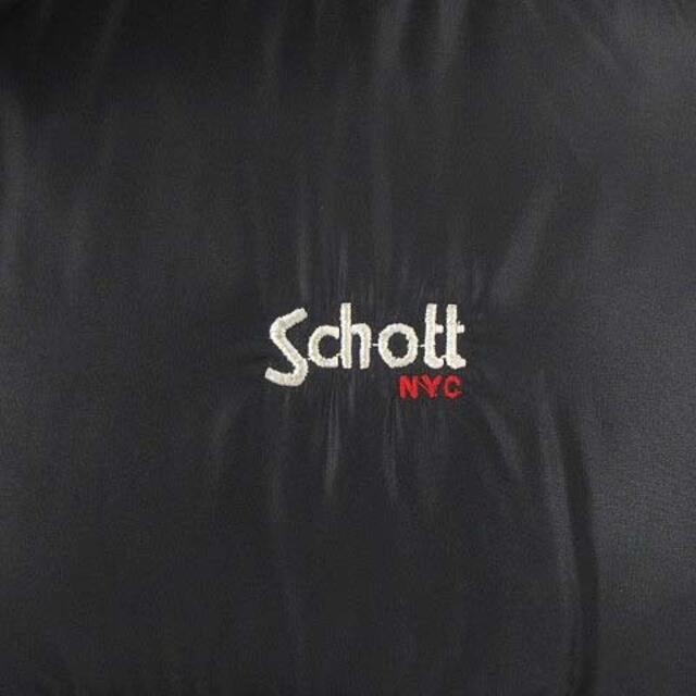 schott(ショット)のショット ダウン ジャケット グースダウン ブラック 黒 M USA製 アウター メンズのジャケット/アウター(ダウンジャケット)の商品写真