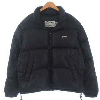 ショット(schott)のショット ダウン ジャケット グースダウン ブラック 黒 M USA製 アウター(ダウンジャケット)