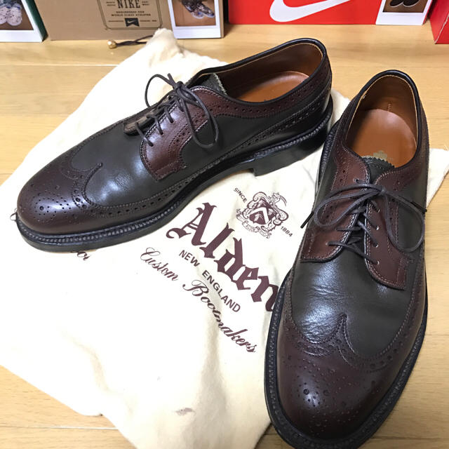 Alden(オールデン)の美品 オールデン  27.5cm 表記9 ウイングチップレザーシューズ メンズの靴/シューズ(ドレス/ビジネス)の商品写真